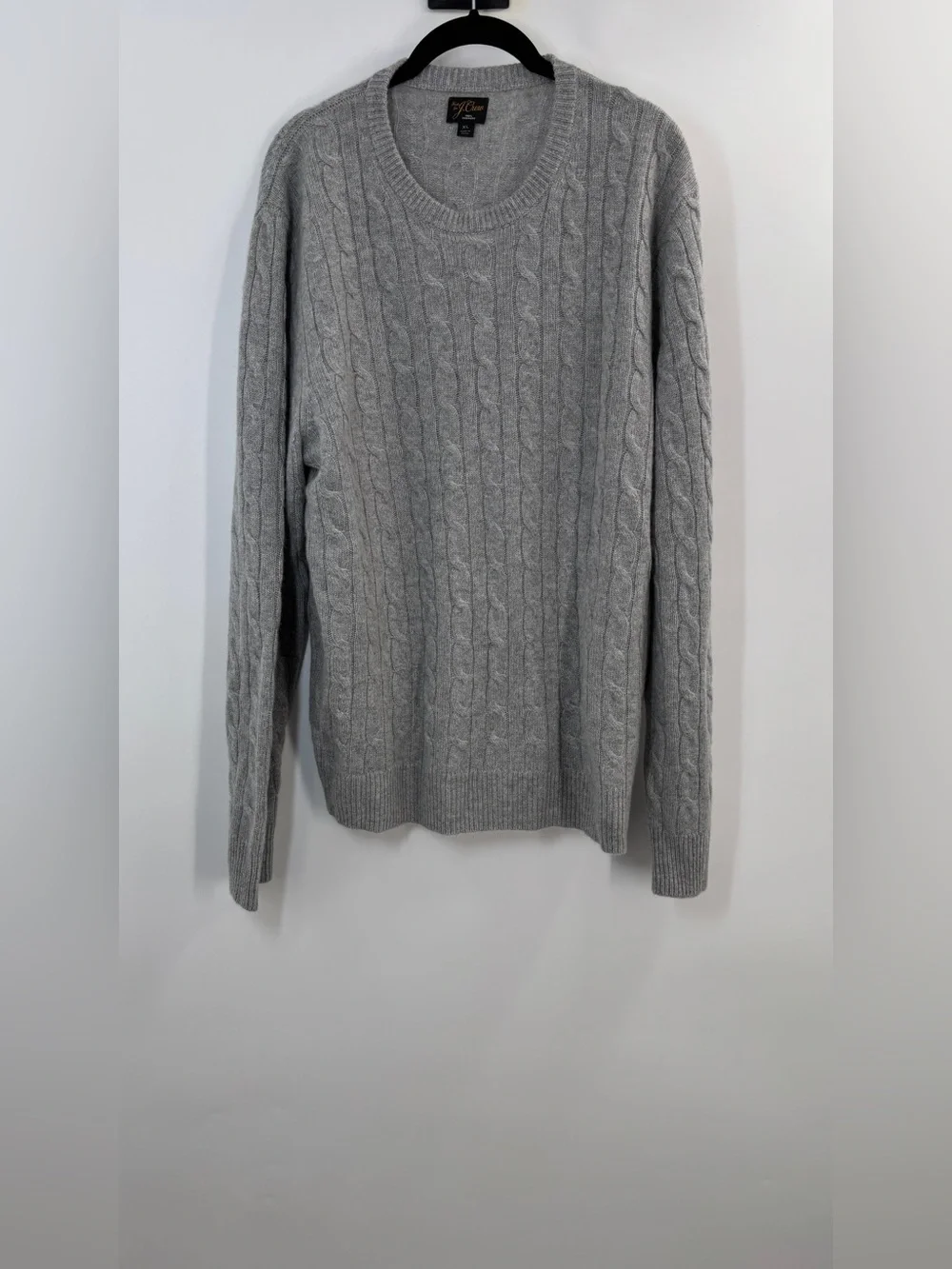 J.Crew Cashmere cable-knit sweater Heather Grey